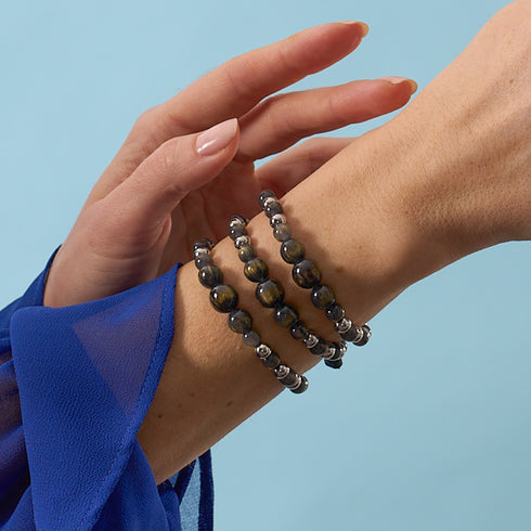 Polierter Granit | Dreamscape Opal Kaskadenarmband